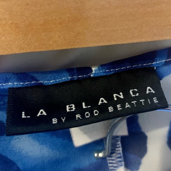 Women’s Blue Floral Swim Cover Up Pants - Picture 3 of 5